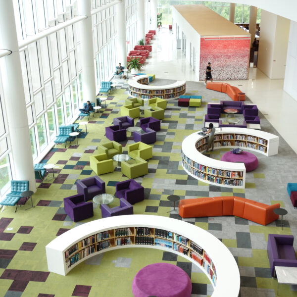 RALEIGH,NC/USA - 5-23-2019: The James B Hunt library on Centennial Campus of NC State University in Raleigh NC