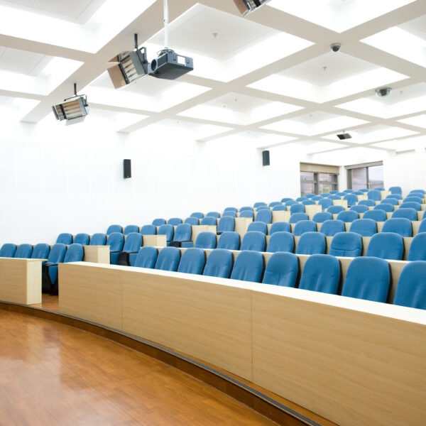 Empty college lecture hall in university